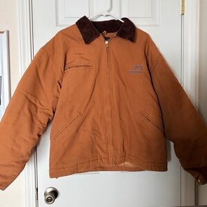 Port Authority Tan Very Heavy Insulated Canvas Bomber Jacket Men’s XL